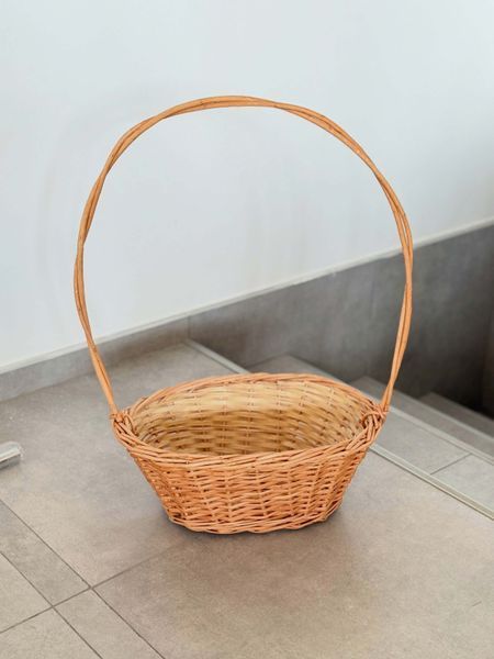 Кошик для похоронного та квіткового оформлення з натуральної лози 38&times;28&times;17 см ФН-134 фото